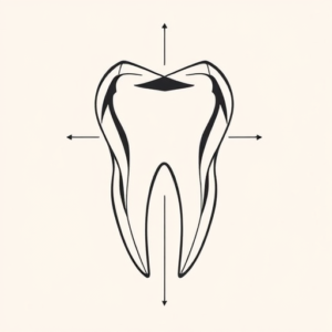 Geometric Tooth Tattoo