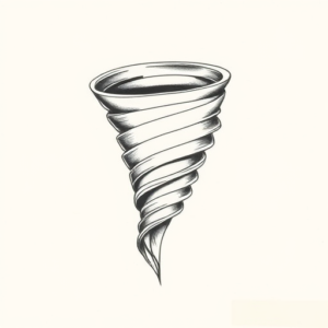 Geometric Tornado Tattoo