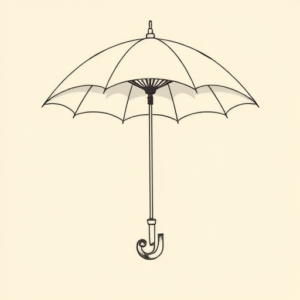 Geometric Umbrella Tattoo