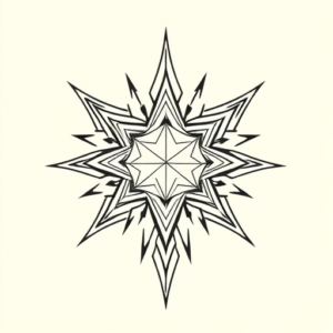 Geometric Unalome Tattoo