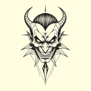 Geometric Vampire Tattoo