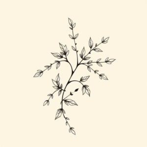 Geometric Vine Tattoo