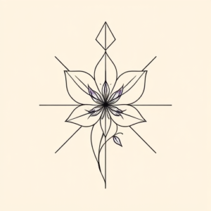 Geometric Violet Tattoo