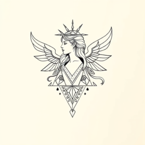 Geometric Virgo Tattoo