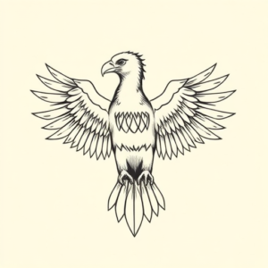 Geometric Vulture Tattoo