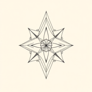 Geometric Water Tattoo