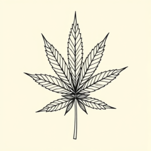 Geometric Weed Tattoo