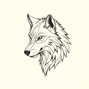 Geometric Werewolf Tattoo