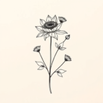 Geometric Wildflower Tattoo