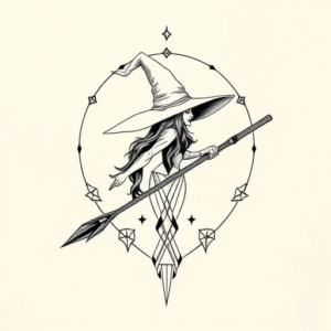 Geometric Witch Tattoo