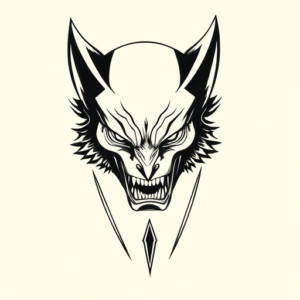 Geometric Wolverine Tattoo