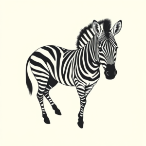 Geometric Zebra Tattoo
