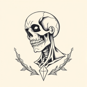 Geometric Zombie Tattoo