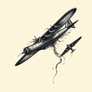 Gothic Airplane Tattoo