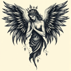 Gothic Angel Tattoo