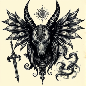 Gothic Anubis Tattoo