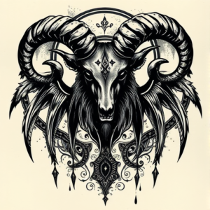 Gothic Aries Tattoo