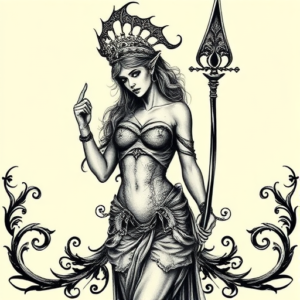 Gothic Artemis Tattoo