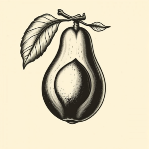 Gothic Avocado Tattoo