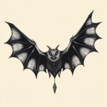 Gothic Bat Tattoo