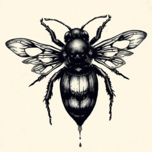 Gothic Bee Tattoo