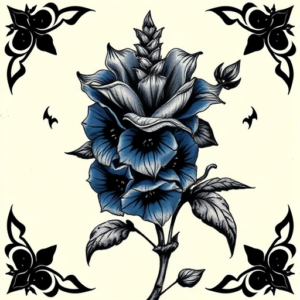 Gothic Bluebonnet Tattoo
