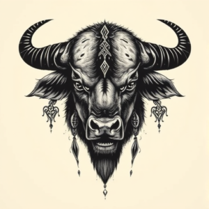 Gothic Buffalo Tattoo