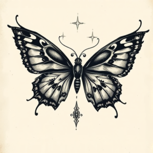 Gothic Butterfly Tattoo