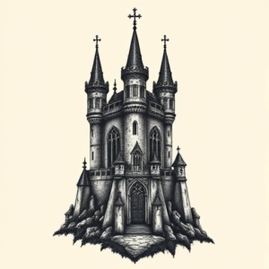 Gothic Castle Tattoo