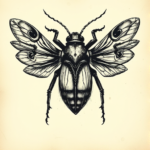 Gothic Cicada Tattoo
