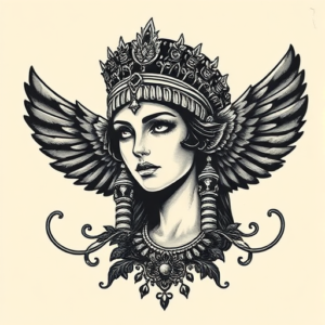 Gothic Cleopatra Tattoo