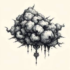 Gothic Cloud Tattoo