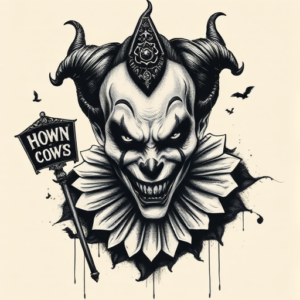 Gothic Clown Tattoo
