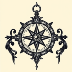 Gothic Compass Tattoo
