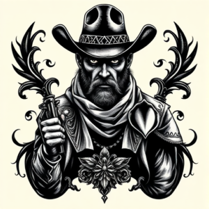 Gothic Cowboy Tattoo