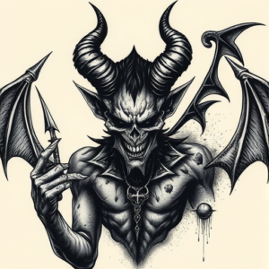 Gothic Demon Tattoo