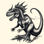 Gothic Dinosaur Tattoo