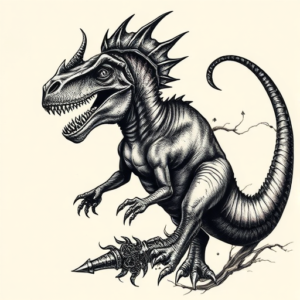 Gothic Dinosaur Tattoo