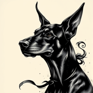 Gothic Doberman Tattoo