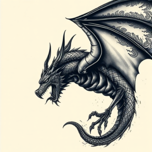 Gothic Dragon Tattoo