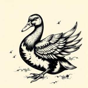 Gothic Duck Tattoo