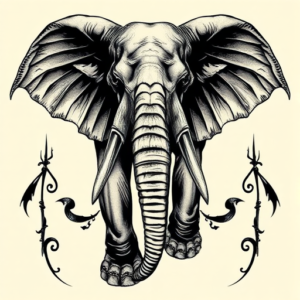 Gothic Elephant Tattoo