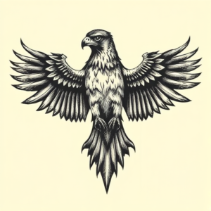 Gothic Falcon Tattoo