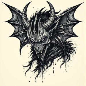 Gothic Fenrir Tattoo