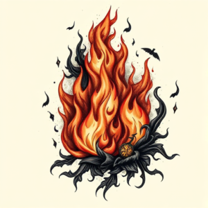 Gothic Fire Tattoo