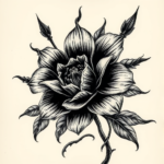 Gothic Flower Tattoo