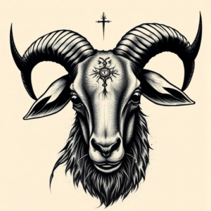 Gothic Goat Tattoo