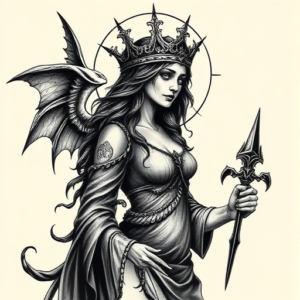 Gothic Goddess Tattoo