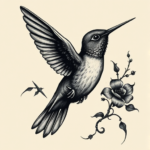 Gothic Hummingbird Tattoo