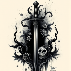 Gothic Katana Tattoo